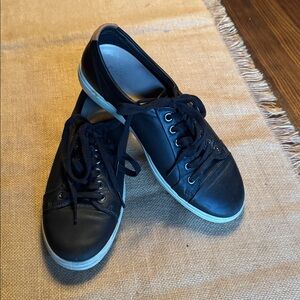 Ecco Soft 7 Black Leather Sneakers